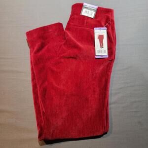 Hilary Radley XS Red Mid Rise Slim Leg 29" Inseam New With Tags